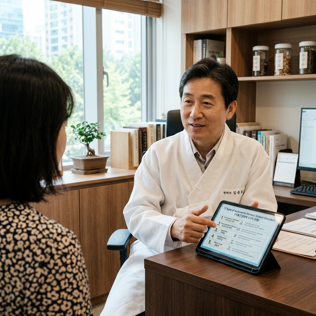 한의사의 자율신경 5가지 유형 설명