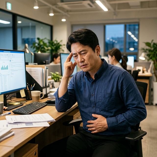 소화불량이 두통·불면·불안까지 만드는 이유: 장뇌축과 담적의 전신 영향