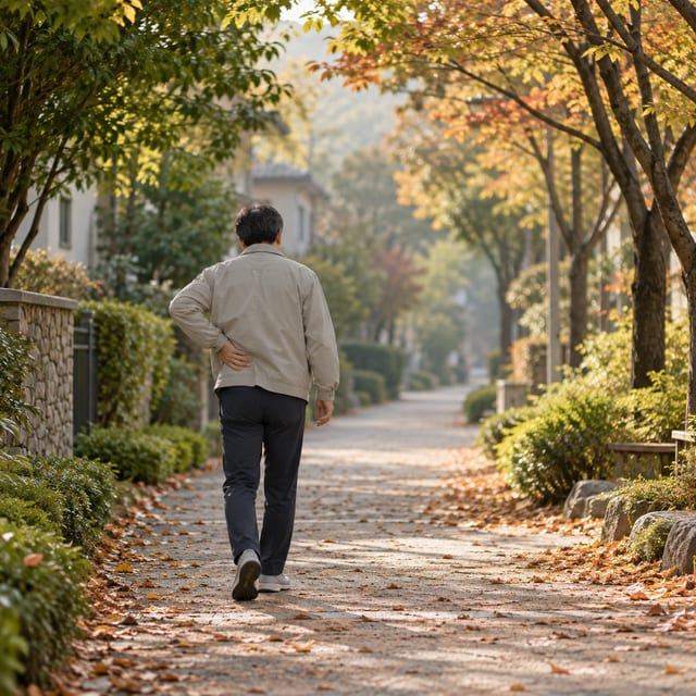 천천히 걷는 모습
