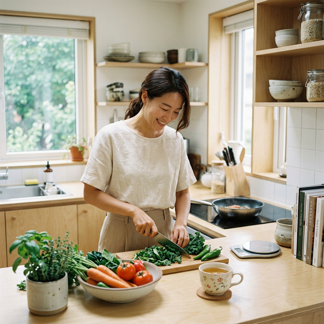 한약 다이어트 성공 후 건강한 일상을 유지하는 모습