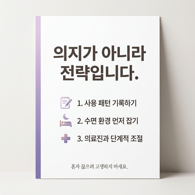 의지가 아니라 전략입니다 - 코 스프레이 반동성 코막힘 안전 조절 3단계